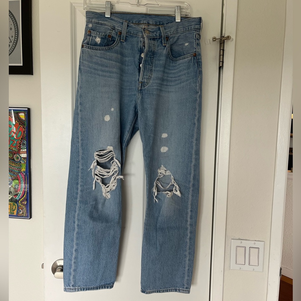 Levi's 501s with Rips